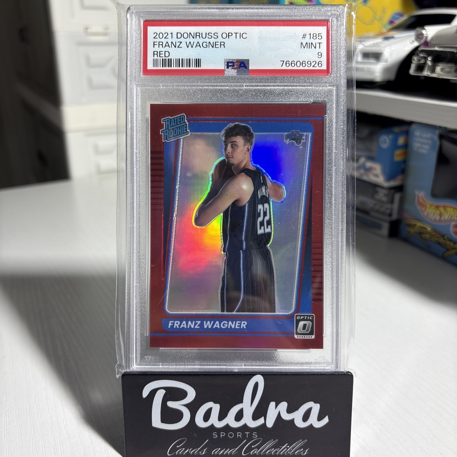 2021 Donruss Optic #185 Franz Wagner (RC) Red Prizm /99 PSA 9 MINT