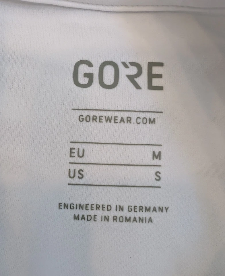 Camiseta de ciclismo Gore Wear Torrent branca masculina tamanho pequeno feita na Romênia nova com etiquetas - Imagem 3 de 4