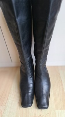 WinterStiefel aus Leder in Schwarz Gr. 41 /Weitschaft Extra gross.
