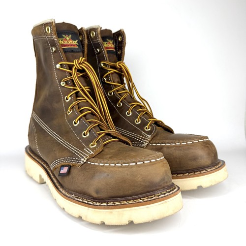 Thorogood 804-4378 Men's 8" Leather Moc Steel Safety Toe Work Boot Size 7.5 D - Picture 5 of 22