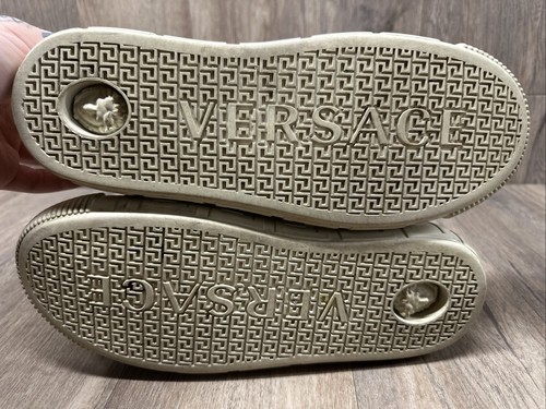 Versace Canvas BAROCCO Print Nero Oro Black Gold Mens Size 9 (42 EU) - Picture 10 of 12