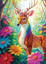 Magical Deer 1000-Piece Jigsaw Puzzle 27"x19" 