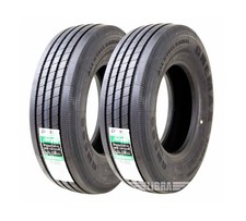 Set 2 GREMAX Heavy Duty All Steel Trailer Tires 225/75R15 14 Ply 123/119M -11...