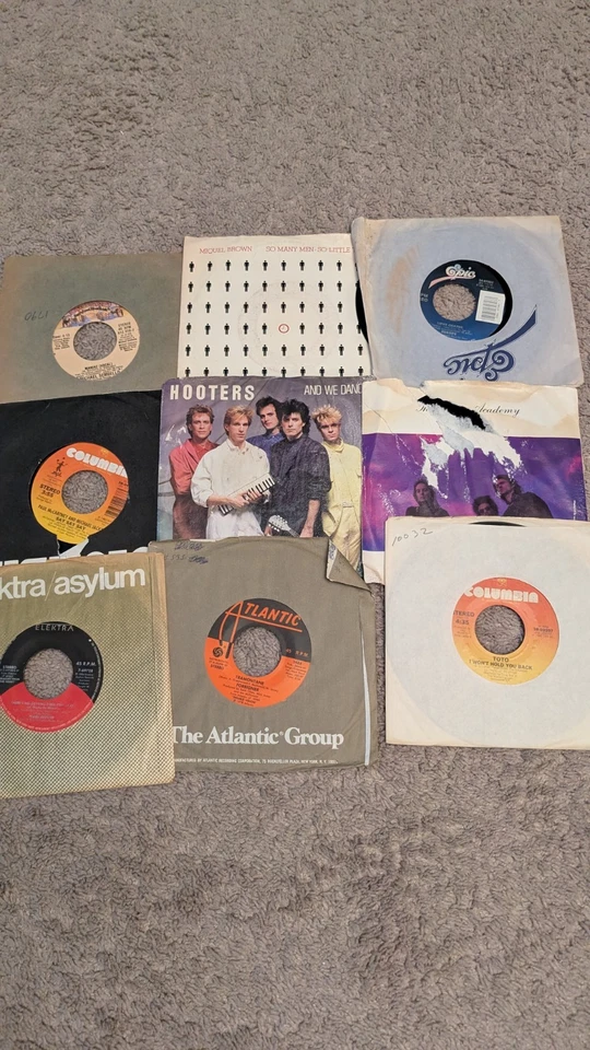 23 80s Pop New Wave Rock Soul 45s Rpms Cyndi Lauper Foreigner Eddie Money Waite Foto 2 de 4