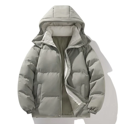 Coat Down Cotton Short Fake Two-piece Hooded Couple Wear Thickened - product listing photo