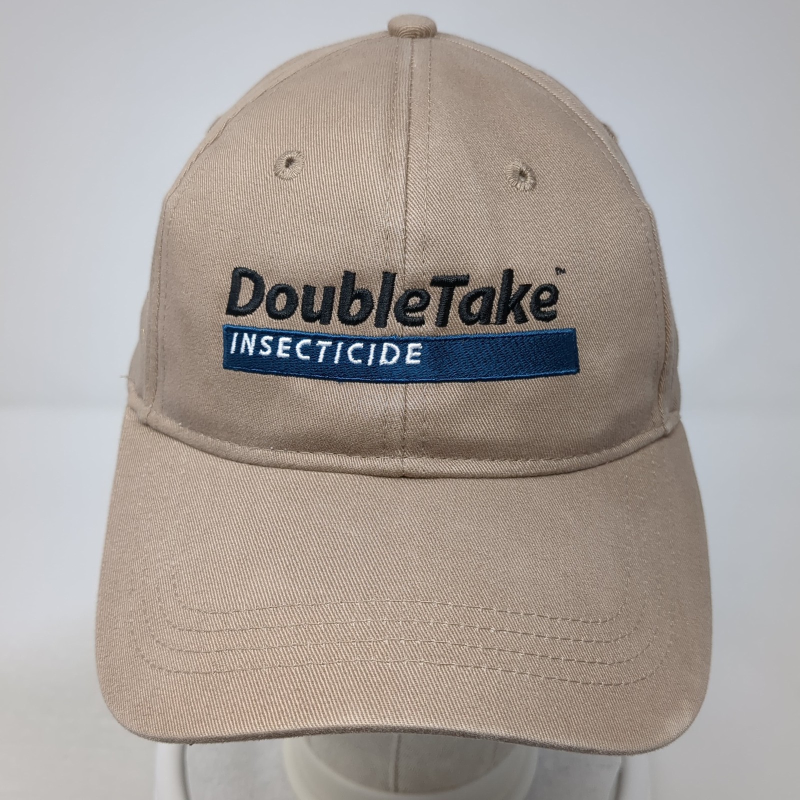 Double Take Insecticide Strapback Hat Solid Brown… - image 2