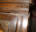 Antique Victorian/Edwardian Carved wood & Brass Coal Scuttle /Purdonium 20x14x13 — photo 5