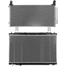Aluminum Radiator Ac Condenser Cooling Kit For 2017-2022 Honda Cr-v 1.5l L4