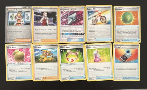 Pokemon TCG Bulk Lot Regular And Reverse Holo Trainer Cards 60+ NMT/M