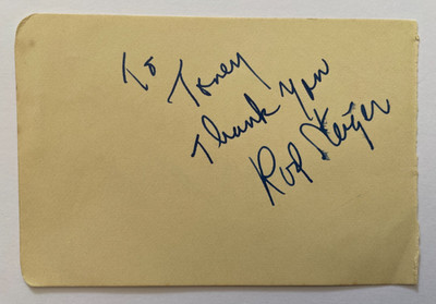 Rod Steiger - On The Waterfront & Jeff Morrow - Kronos - Original HS Autogramme