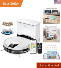 Robot Vacuum Mop Combo Self Emptying Station AI Navigation Hard Floor Vacuums