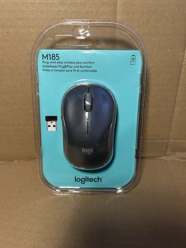 Logitech M185 Wireless Mouse - Black - 第 1/3 張圖片