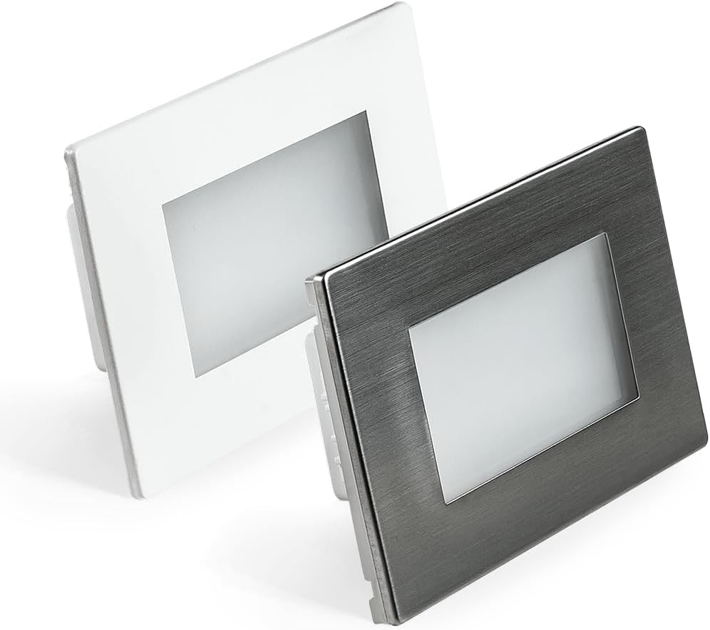 Lampo Segnapasso LED 3W Tricolor, Incasso 503, Luce Calda-Naturale-Fredda, 240 L