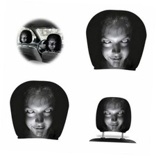 Ghost Face Headrest Covers for Cars, 2 Pack Scary Halloween Headrest Covers