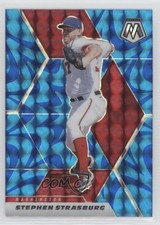 2021 Panini Mosaic Reactive Blue Mosaic Prizm Stephen Strasburg #166 0c2