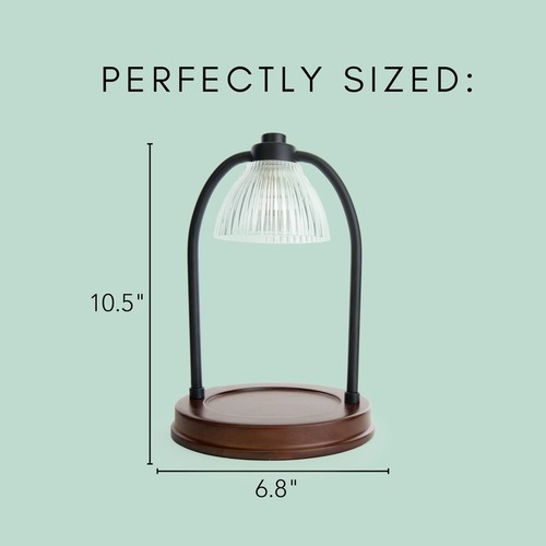 Candle Warmer Lamp Top Down Heating Elegant Glass Shade Home Decor Ambiance New - Picture 3 of 8
