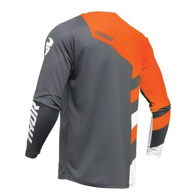 Thor Sector Jersey Motocross Offroad - Checker Charcoal/Orange