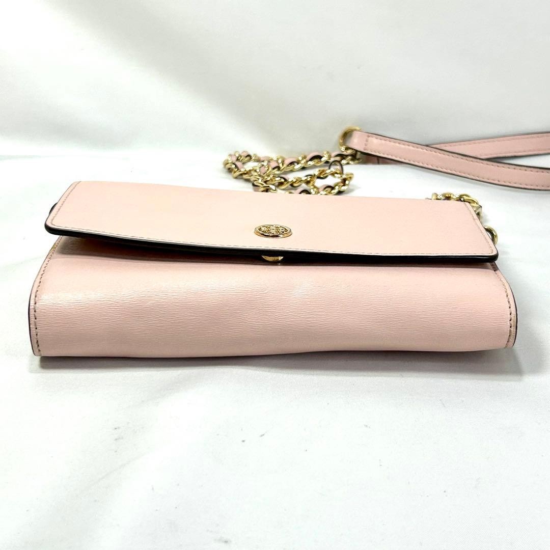 Tory Burch Shoulder Bag Chain Wallet Gold Hardware Leather Pink 135027K Authen thumbnail 6