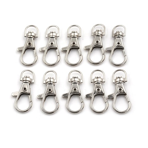 10x Lobster Clasp Swivel Trigger Clip Snap Hook Bag Car Key Rings Keychain J9 - Picture 3 of 6
