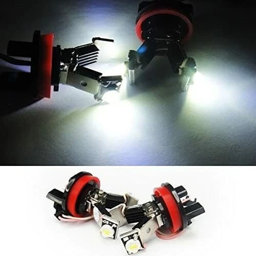 2x Para BMW E82 E90 E92 M3 E60 E63 E70 X5 E71 X6 LED Ojo de Ángel Halo Luz H8 Bombilla Foto 2 de 4