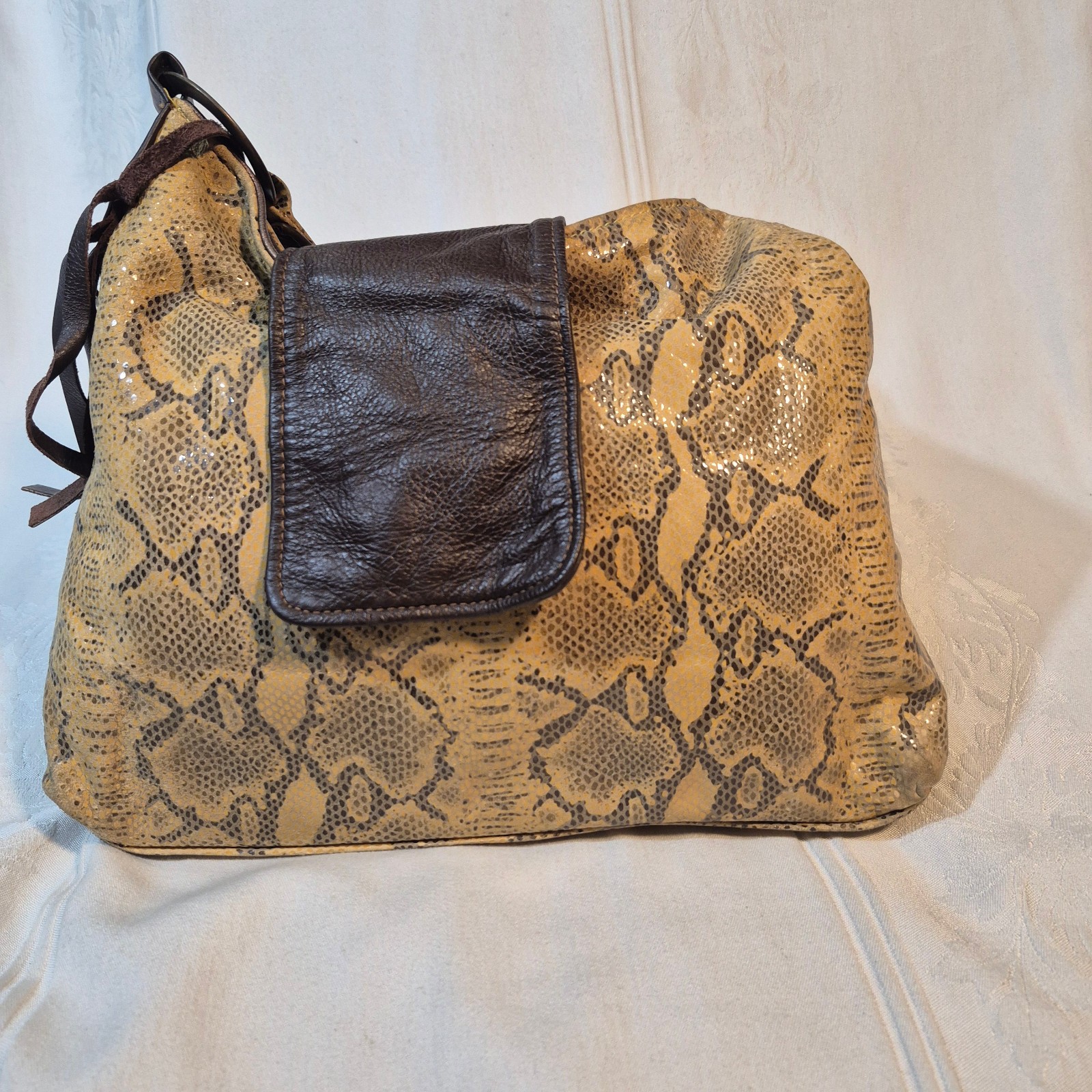 VTG ROBERTO VASCON LEATHER AND PYTHON SNAKE SKIN … - image 2