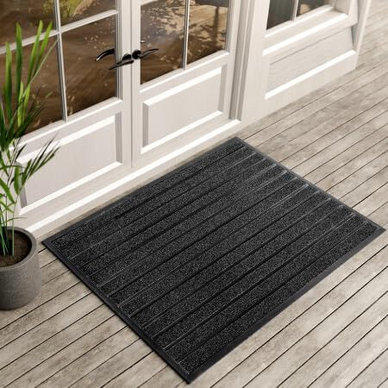 Extra Durable Door Mat - Dirt Trapping Outdoor Welcome Mats - Non-Slip Outdoor I