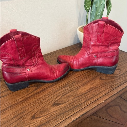 Stivaletto western cowboy a punta Franco Sarto donna rosso in pelle waco taglia 7 - Foto 8 di 13