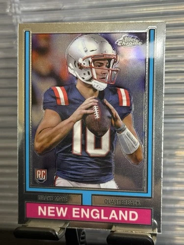 Drake Maye RC 2024 Topps Chrome 1974 ToppsFootball #74TF-3 New England Patriots