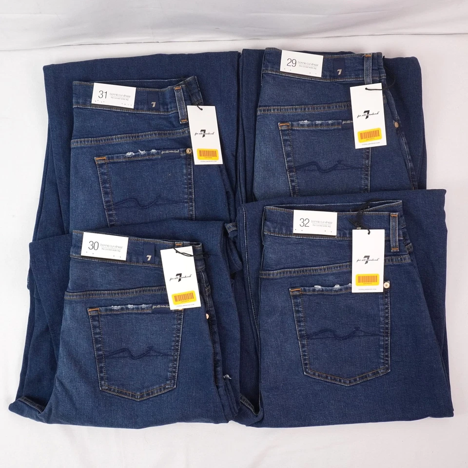 7 Для всего человечества Bonnie Curvilinear джинсы - женские размеры 29/30/31/32 лот из 4