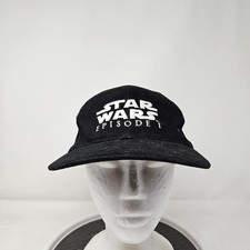 Vintage Star Wars Hat Cap Strap Back Black Em...