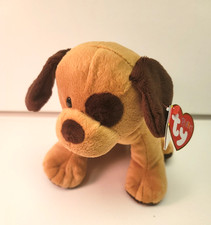 Ty Pluffies BARKERS the Dog 9” 23cm  MWMT New Rare retired Sweet Soft Puppy Dog