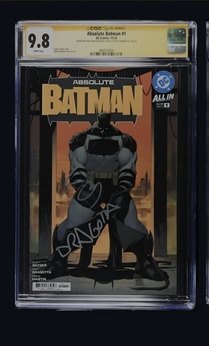 Absolute Batman #1 CGC SS 9.8 Grade SIGNED Snyder & Dragotta Cover A 1st Print