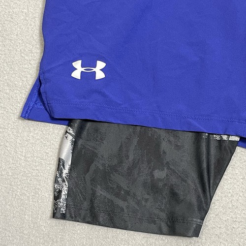 Under Armour Shorts Herren XL blau Launch SW lang 2-n-1 gefüttert Training Kompression - Bild 2 von 18
