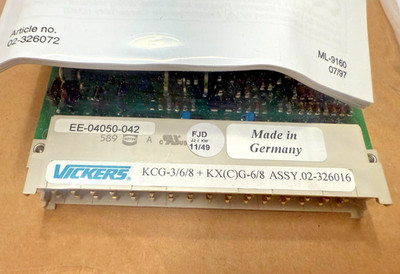 Vickers EEA-PAM-513-A-32 Servoverstärker Karte Hydraulikregelung NEU OVP