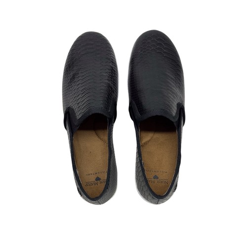 Nurse Mates Women's Shoes Black Animal Print Leather Adela Loafers Size 7M - Picture 3 of 9