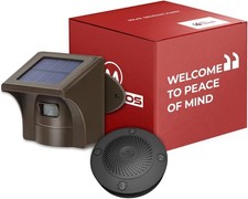 eMACROS Solar Wireless Driveway Alarm, 1/2 Normal, 1 receiver and 1 sensor
