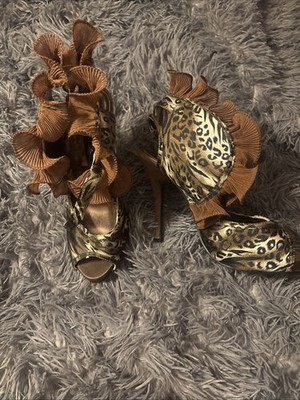 Leopard Print Heels Y2K