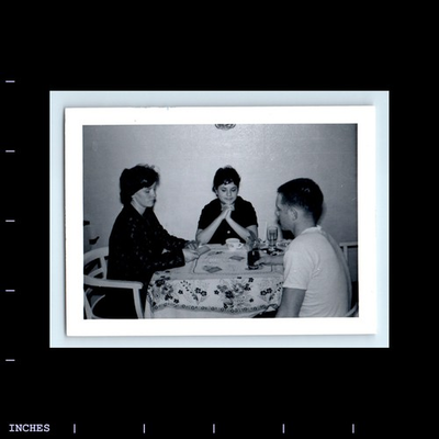 #ad #ad Old Vintage Photo MAN WOMEN SITTING AROUND TABLE PLAYING CARDS $4.00