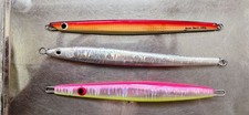Metal Jig Set 180g, Reflective, OffShore Fishing, Bluefin, Orange/Pink/Red