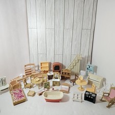 Calico Critters Mixed Furniture Lot Accessories Epoch Sylvanian Dollhouse Misc