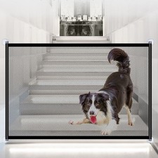 Mesh Dog Gate Punch Free Pet Safety Gate Baby Gates for Stairs Doorways Hallways