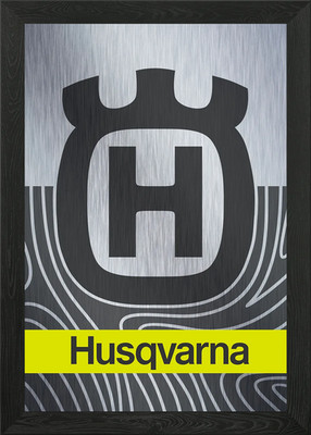 HUSQVARNA TERRAIN LOGO Gerahmtes Wandbild Poster Leinwanddruck Bild