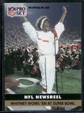 1991 Pro Set #350 Whitney Wows 'Em At Super Bowl