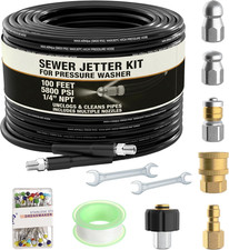 Hydro Jetter, Hydro Jet, Hydrojet, Sewer Jetter Kit for Pressure Washer, Water J