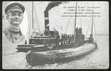 GERMANY 1916 U-BOAT "DEUTSCHLAND" & Capt KOENIG PPC from USS STERLING to USA