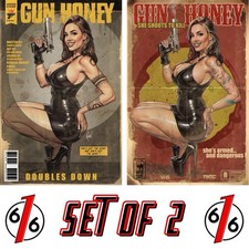 🔥 GUN HONEY DOUBLES DOWN 1 CEDRIC POULAT 616 COMICS Variant AB Set LTD 500