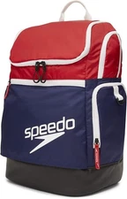 Speedo Unisex Adult Large Teamster Backpack 35 Liter Red White Blue *NEW w/ TAG*
