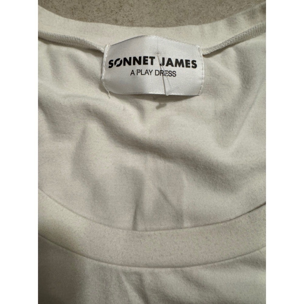 Sonnet James Color Block Maxi Dress Long Sleeve Cream Green Size L View 3