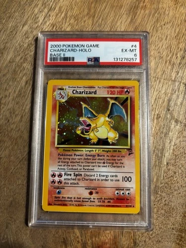 2000 Pokemon Base Set 2 Charizard Holo #4 PSA 6 EX-MT WOTC