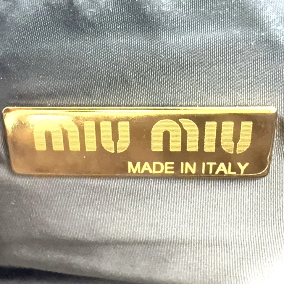 Bolso de Mano Miu Miu Flecos Gamuza Marrón Foto 4 de 4